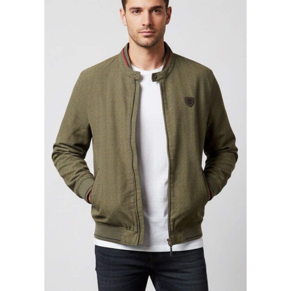 Rare- Vintage Richman Green Bomber Jacket XL 2003 100% Cotton Rugged Outdoor